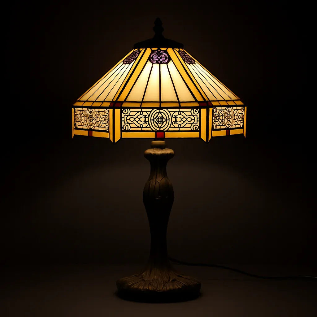 Tiffany Table Lamp - Victorian Medallion 12"