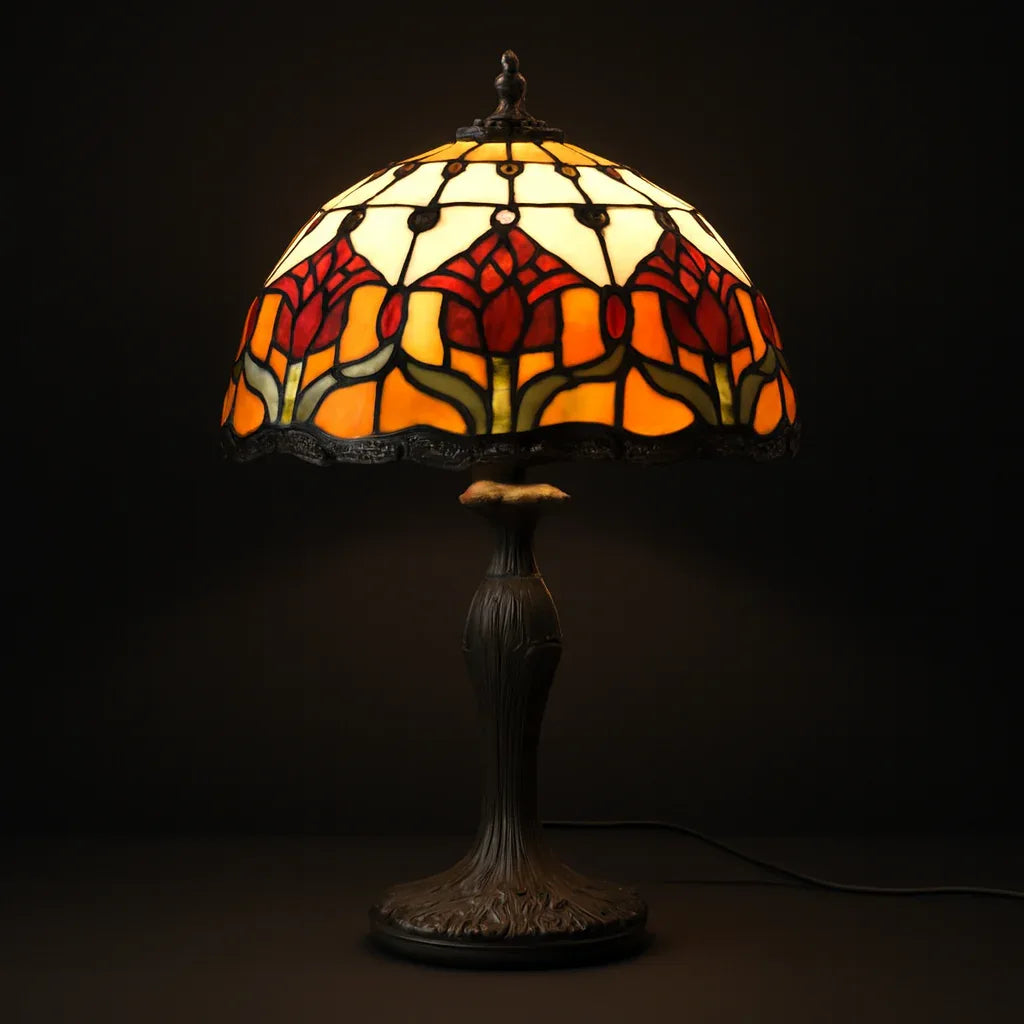 Tiffany Table Lamp - Tulip Garden 20"