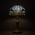 Tiffany Table Lamp - Azure Scroll 12"
