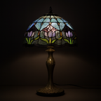 Tiffany Table Lamp - Azure Scroll 12"