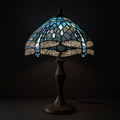 Tiffany Table Lamp - Dragonfly Lagoon 12"