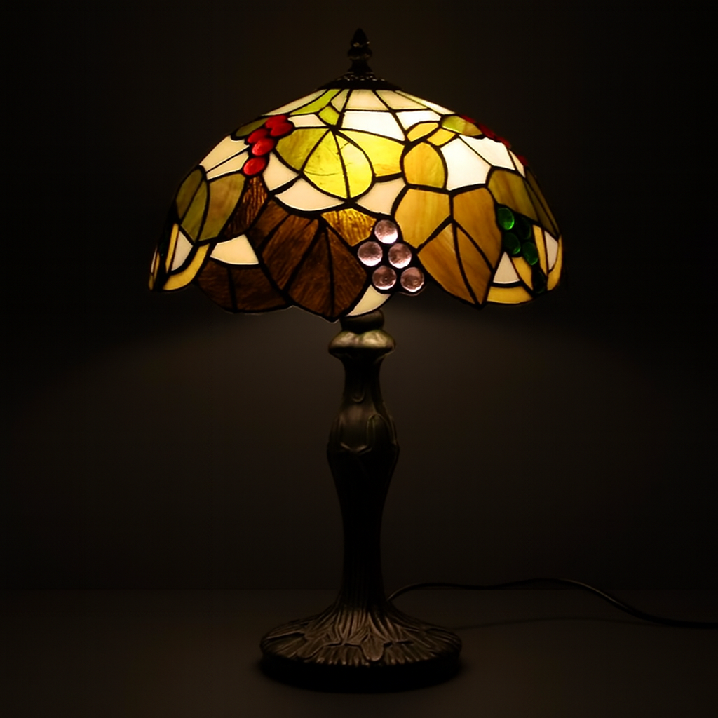 Tiffany Table Lamp - Autumn Vineyard 12"