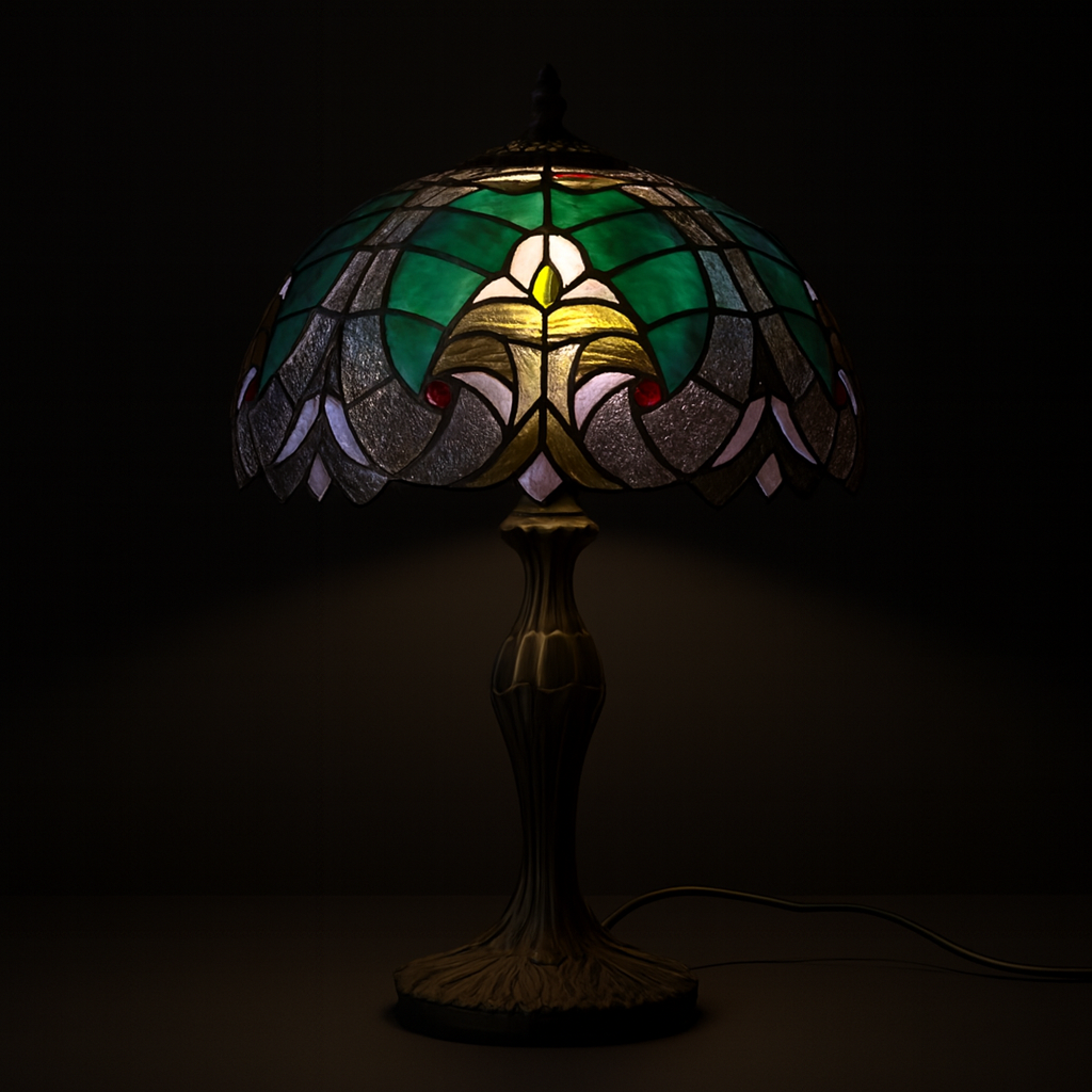 Tiffany Table Lamp - Emerald Baroque 12"