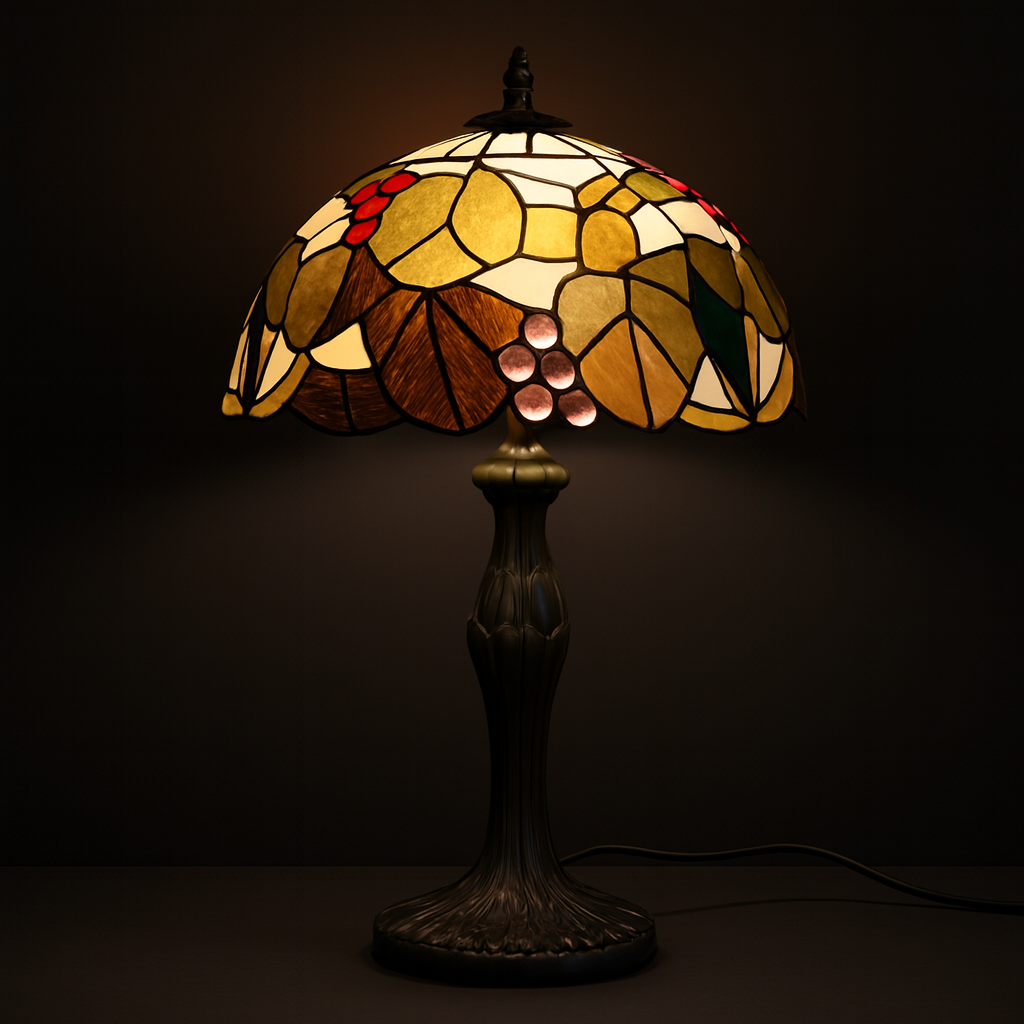 Tiffany Table Lamp - Vineyard Harvest 12"