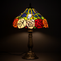 Tiffany Table Lamp - Rose Crown 12"