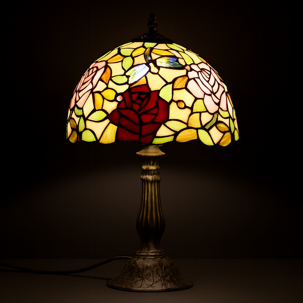Tiffany Table Lamp - Rose Garden 12"