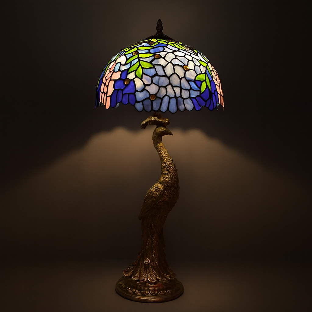 Tiffany Table Lamp - Wisteria Garden 12"