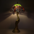 Tiffany Table Lamp - Dragonfly Sunset 12"