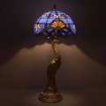 Tiffany Table Lamp - Peacock Sunrise 12"