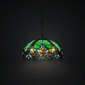 Tiffany Pendant Lamp - Emerald Lotus 16"