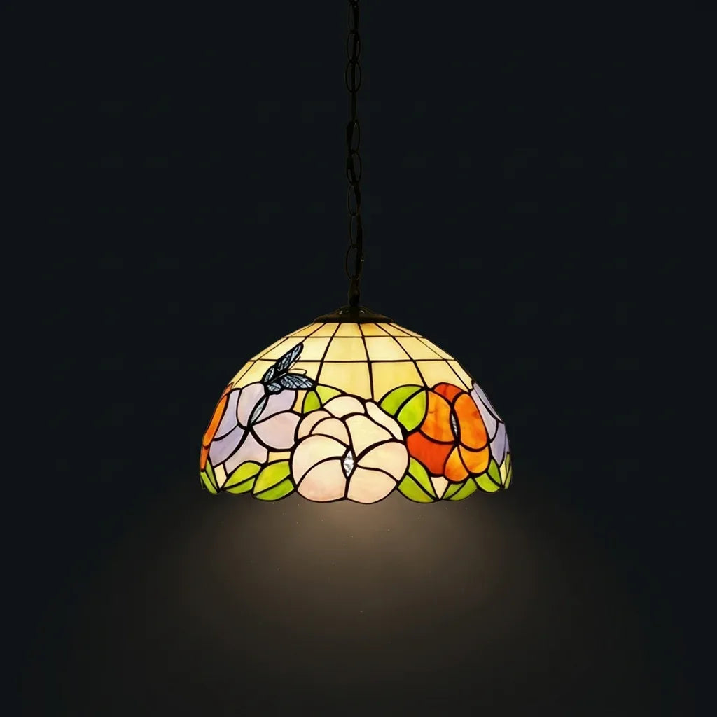 Tiffany Pendant Lamp - Butterfly Blossom 12"