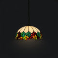 Tiffany Pendant Lamp - Ruby Vineyard 12"