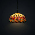 Tiffany Pendant Lamp - Amber Tulip Garden 12"