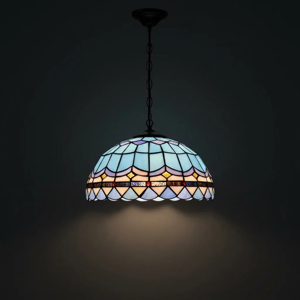 Tiffany Pendant Lamp - Skyline Pearl 12"