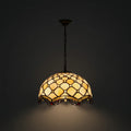 Tiffany Pendant Lamp - Ivory Pearl 12"