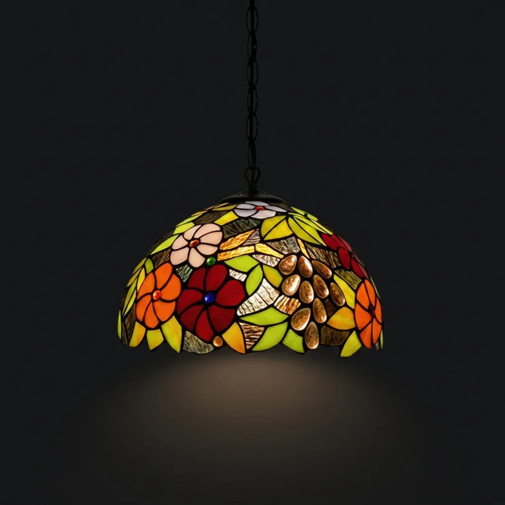 Tiffany Pendant Lamp - Harvest Bloom 12"