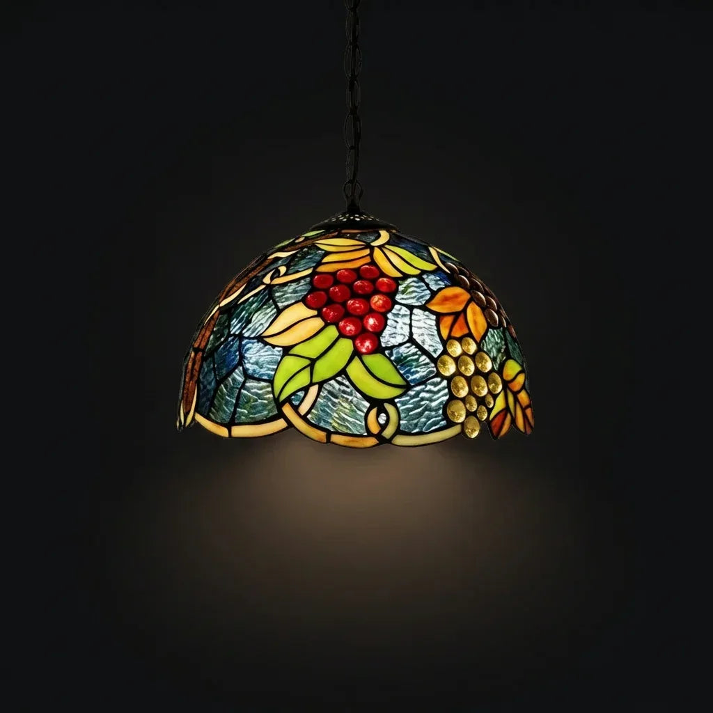 Tiffany Pendant Lamp - Vineyard Jewel 12"