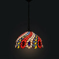Tiffany Pendant Lamp - Crimson Peacock 12"