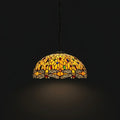 Tiffany Pendant Lamp - Golden Dragonfly 12"