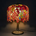 Tiffany Table Lamp - Crimson Maplefall 18"