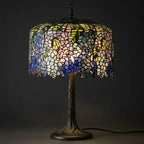 Tiffany Table Lamp - Midnight Wisteria 18"
