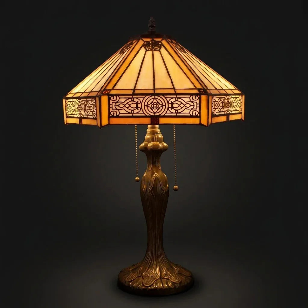 Tiffany Table Lamp - Golden Prairie 16"