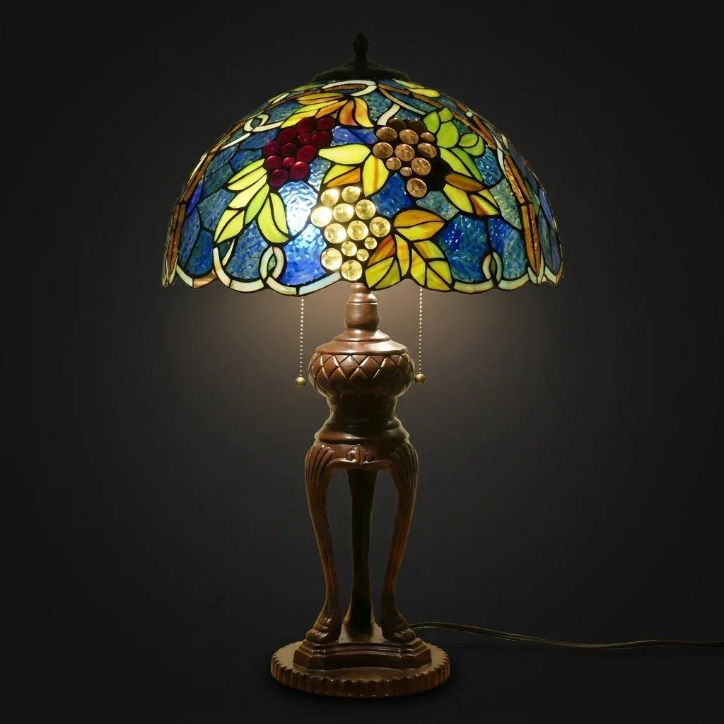 Tiffany Table Lamp - Midnight Vineyard 16"