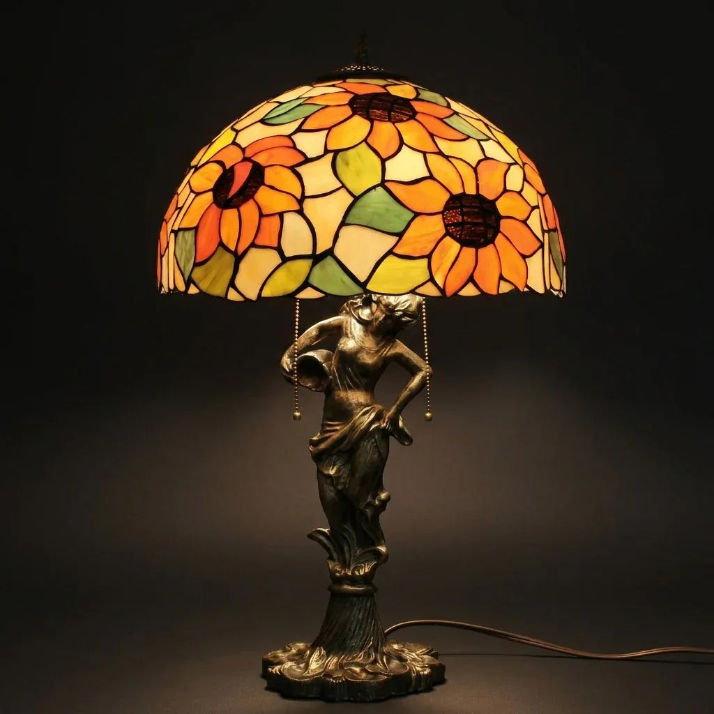 Tiffany Table Lamp - Sunburst Muse 16"