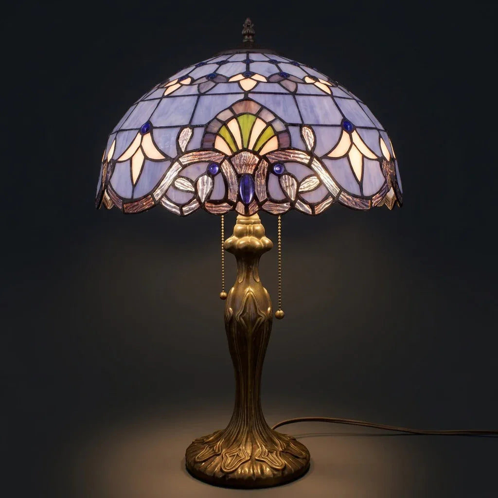 Tiffany Table Lamp - Amethyst 16"