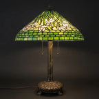 Tiffany Table Lamp - Green Vine 16"