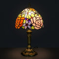 Tiffany Table Lamp - Two-tone Rose 8"
