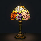 Tiffany Table Lamp - Two-tone Rose 8"