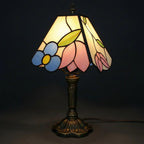 Tiffany Table Lamp - Square Rose 6"