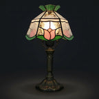 Tiffany Table Lamp - Crown Rose 8"