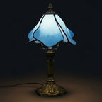 Tiffany Table Lamp - Blue Lotus 8"