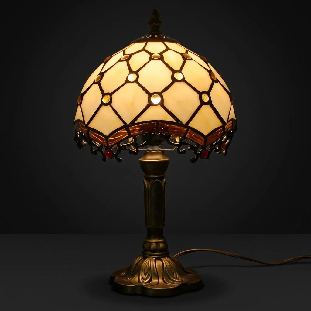 Tiffany Table Lamp - Honeycomb 8"
