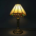Tiffany Table Lamp - Off-White Beads 8"