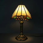 Tiffany Table Lamp - Off-White Beads 8"