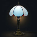 Tiffany Table Lamp - Bend Blue 8"