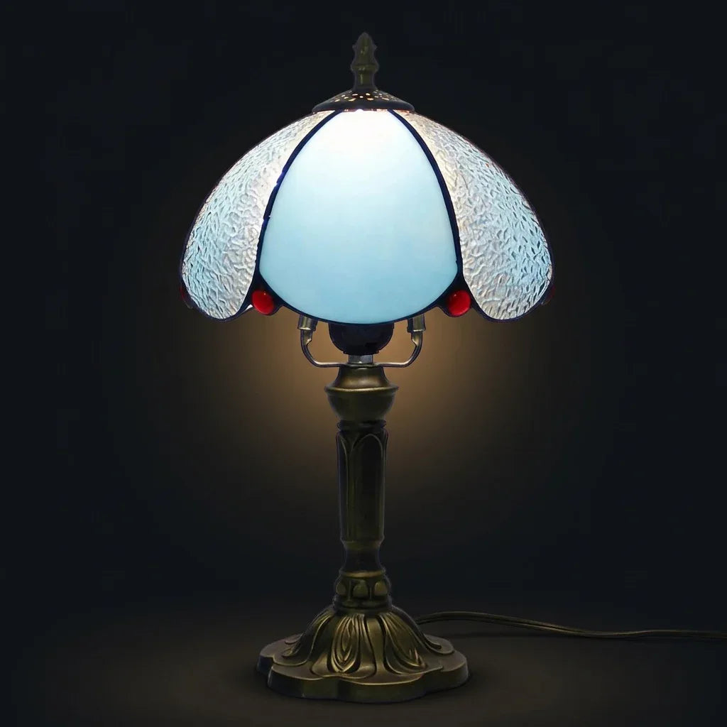Tiffany Table Lamp - Bend Blue 8"