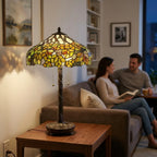 Tiffany Table Lamp - Autumn Canopy Mosaic 20"