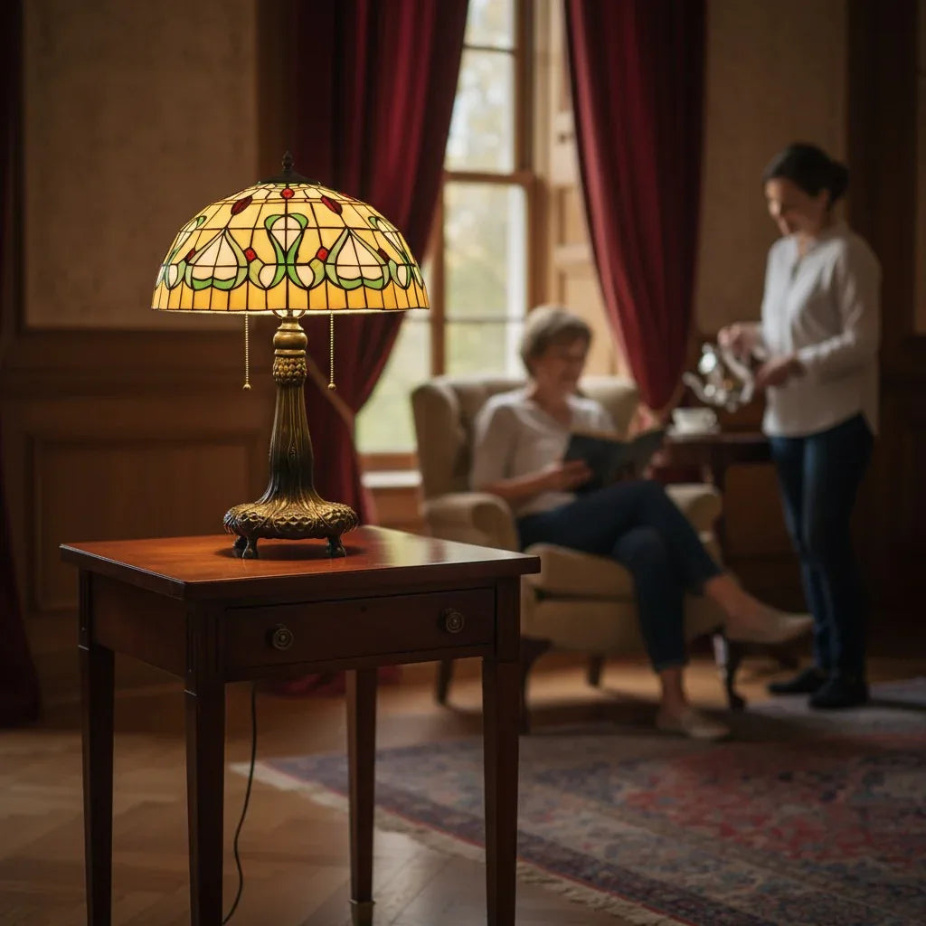 Tiffany Table Lamp - Honey Clover Ribbon 20"