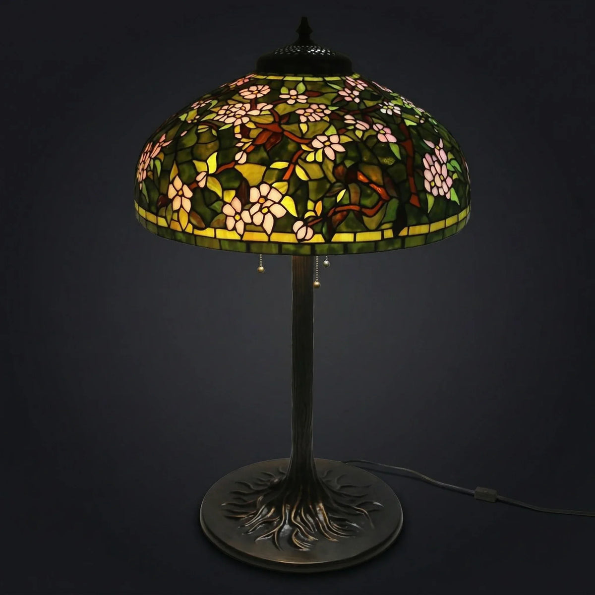 Tiffany Table Lamp - Woodland Blossom Canopy 20"