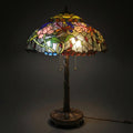 Tiffany Table Lamp - Rose Dragonfly Garden 20"