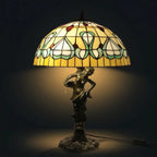 Tiffany Table Lamp - Amber Iris Ribbon 20"