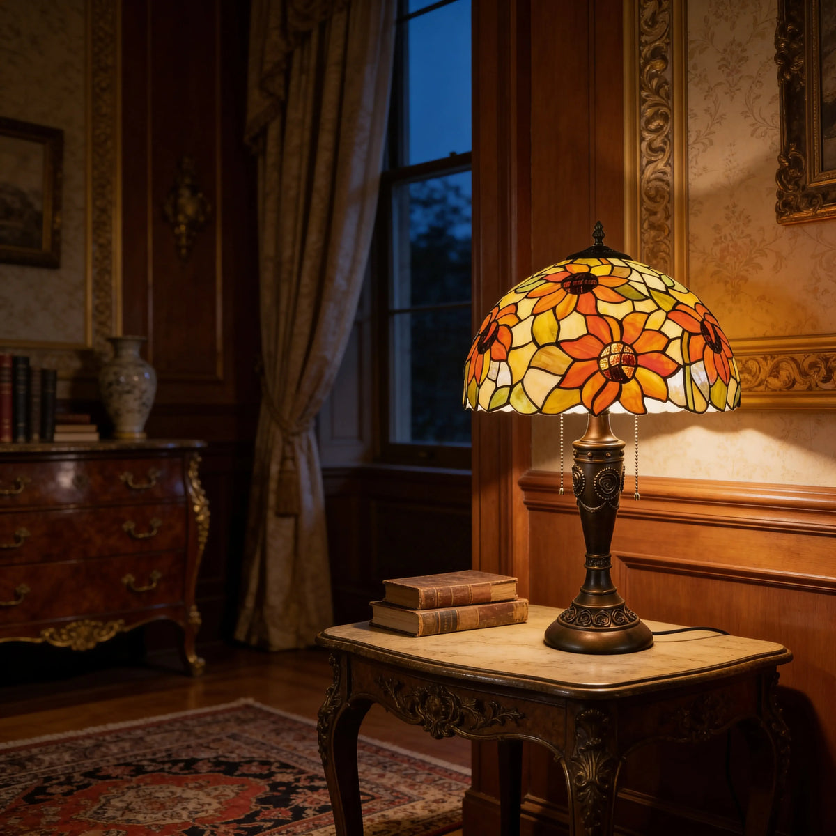 Tiffany Table Lamp - Golden Sunflower 16" My Store