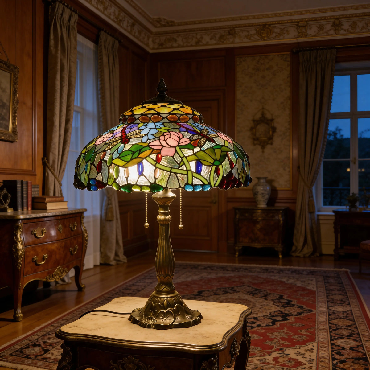 Tiffany Table Lamp - Lotus Meadow 18" My Store
