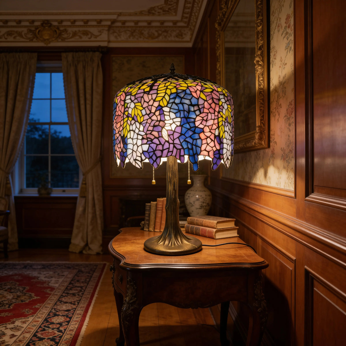Tiffany Table Lamp - Wisteria Nightfall 14" My Store