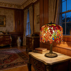 Tiffany Table Lamp - Crimson Maplefall 18" My Store