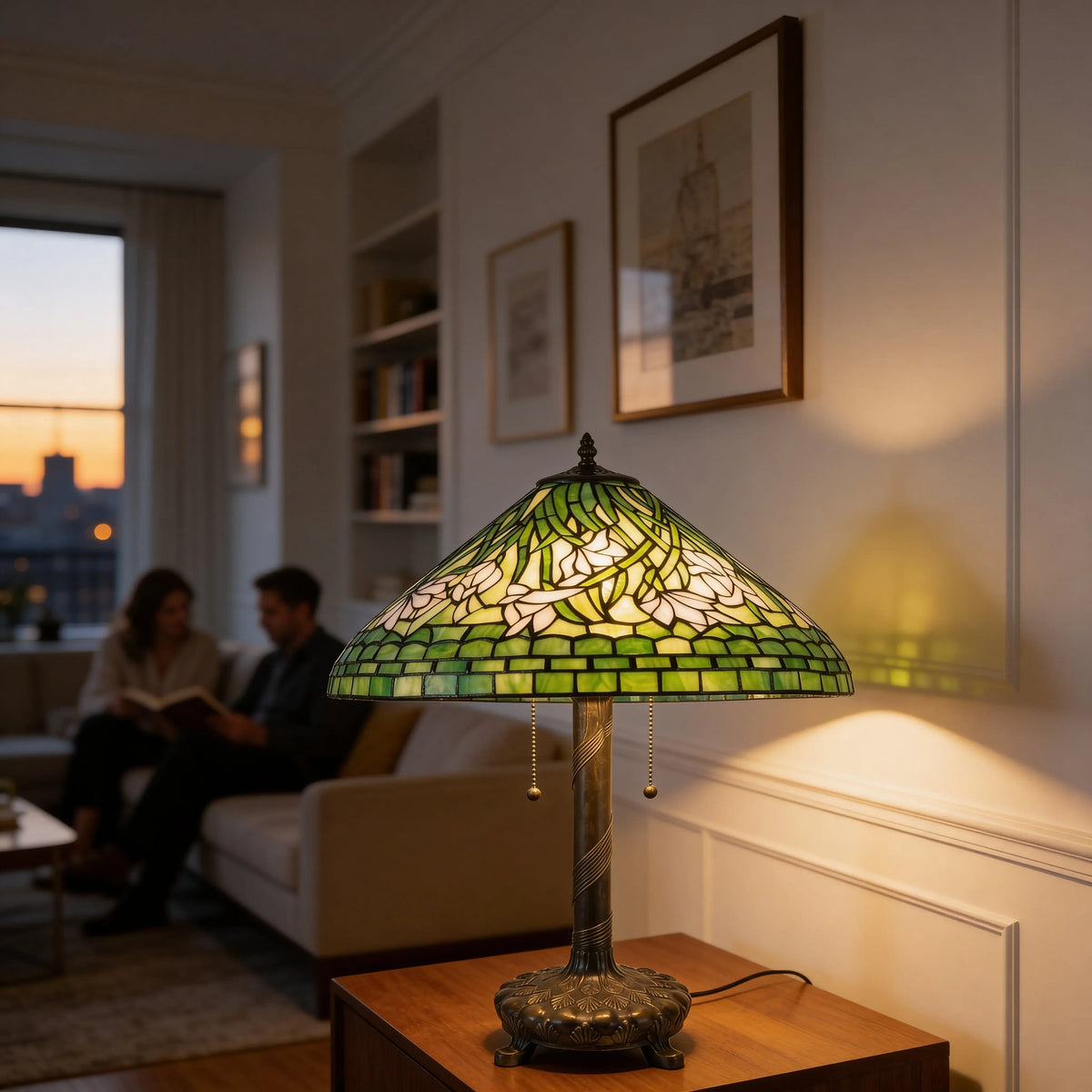 Tiffany Table Lamp - Green Vine 16" My Store